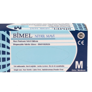 Bimel Mavi Nitril Muayene Eldiveni  M
