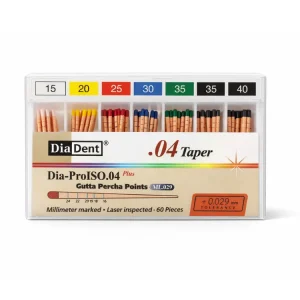 Diadent DIA-PROISO Açılı Gutta Percha Points  .04 Açılı 15-40