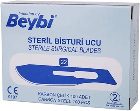 Beybi Bisturi Ucu 100 Adet No:22