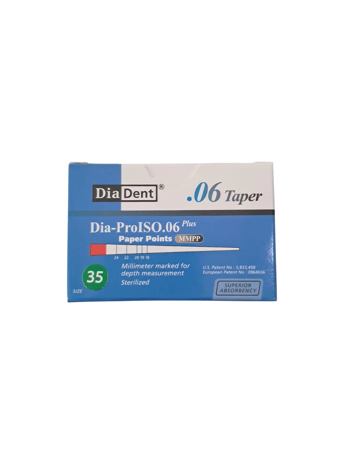 Diadent Dia-ProISO 06 - 35 Açılı Paper Points