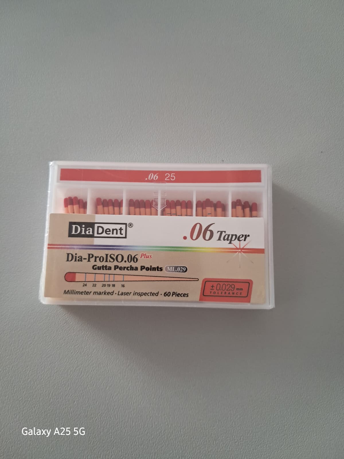 Diadent DIA-PROISO Açılı Gutta Percha Points .06 Açılı 25