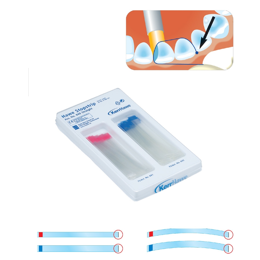 Kerr Hawe Stopstrip Şeffaf Kompozit Matris Bandı Düz 640 - Açılı 650